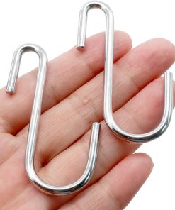 Alternative view of 30 Pack 2.4 inches Heavy Duty S Hooks for Hanging. Pan Pot Holder Wire Shelves Rack Hooks for Hanging. S Shaped Hanger Metal Hooks for Kitchen Pots Utensils Jeans Clothes Bags Hats Towels Plants