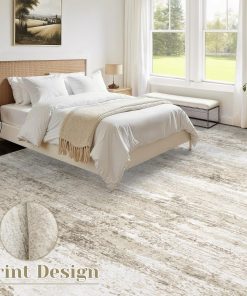 Alternative view of Washable Rug 8x10 Area Rugs for Living Room: Large Neutral Soft Rug Abstract Non Slip Low Pile Modern Carpet for Bedroom Kitchen Nursery Office Dining Room Indoor (Beige. 8'x10')